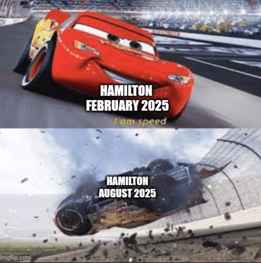 Went from "I am speed" to "I am useless" real quick